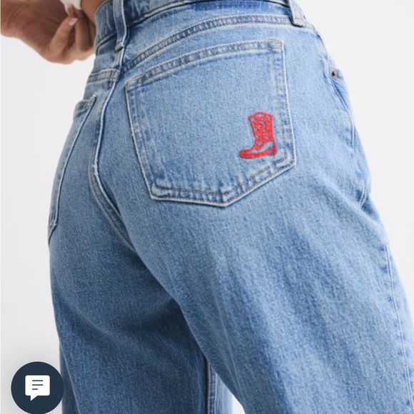 Abercrombie & Fitch Light Blue Straight Leg Jeans - Picture 2 of 2